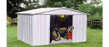 Yardmaster Apex Metal Garden Shed - 10 x 10 ft