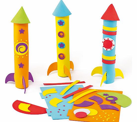 3D Foam Rocket Kits - Pack of 3