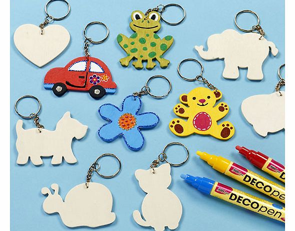 Design a Wooden Keyring - Pack of 10