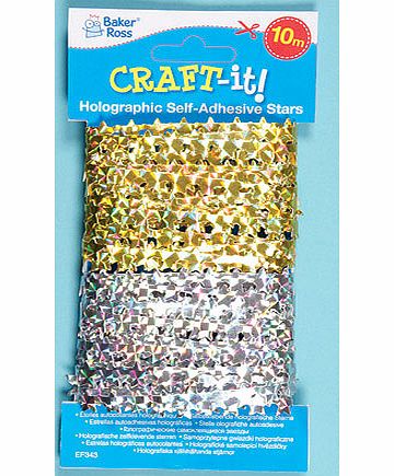 Holographic Self-Adhesive Stars - Per Pack