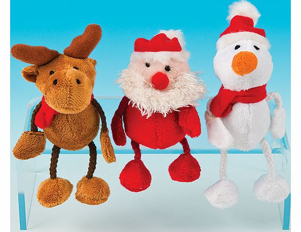 Long Legged Christmas Plush Pal Keyrings - Pack