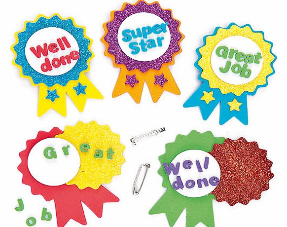 Rosette Award Badge Kits - Pack of 5