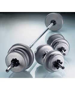 35kg Vinyl Barbell/Dumbbell Set