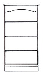 York Medium- Wide Bookcase