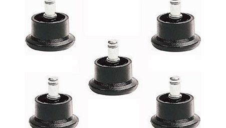 5 x Office Chair Glider / Glide Castors Black NEW