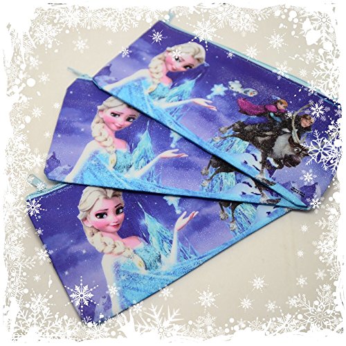 Your Fashion Jewellery Disney Frozen Pencil Case - New Blue Glitzy Shimmer Frozen Elsa & Anna Pencil Case