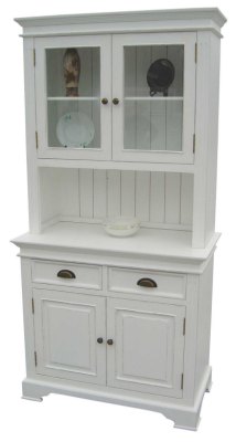 Kristina White Painted 2 Drawer and 2 Door Glazed Dresser