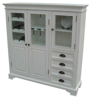 Kristina White Painted Wine Cabinet