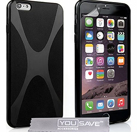 iPhone 6 Plus Case Black Silicone X-Line Cover