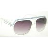 Vintage Retro Clear Sunglasses (Blue)