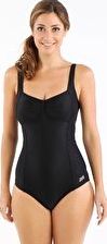 Zoggs, 1294[^]72897 Ella Scoopback - Black Longer Length