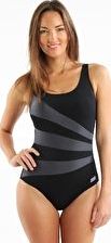 Zoggs, 1294[^]218206 Sandon Scoopback - Black and Black Gloss