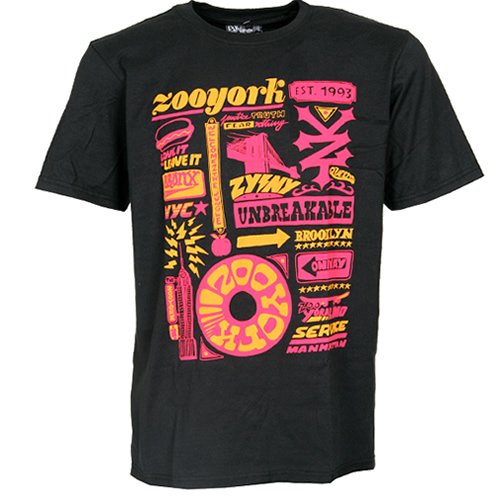 Mens Zoo York Ny Fb Stack Ss Tee Black